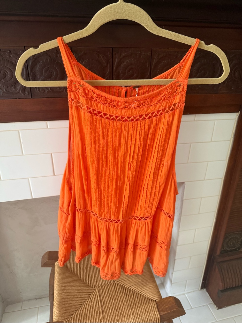 Free People Crochet-Trim Tank Top